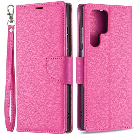 K P Samsung Galaxy S Ultra Fodral Litchi Textur Rosa Teknikhallen Se