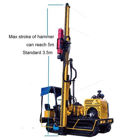 Solar Ground Pile Driver Guardrail Install Drop Hammer Driver For U O