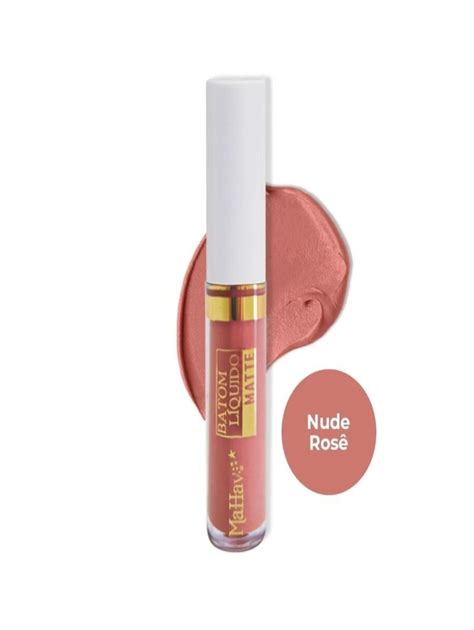 Batom Líquido Matte Mahav Nude Rosê SHEIN Brasil