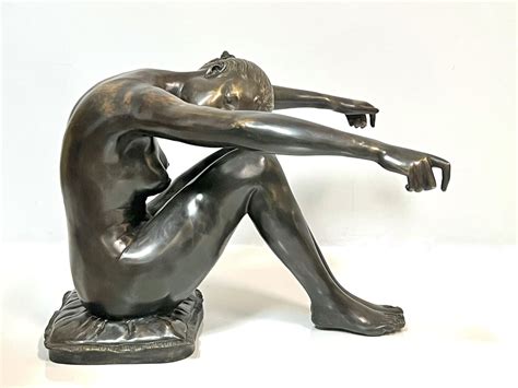 Bronze Coffee Table Of Nude Sculpture Holding Glass Top For Sale At 1stdibs Woman Holding