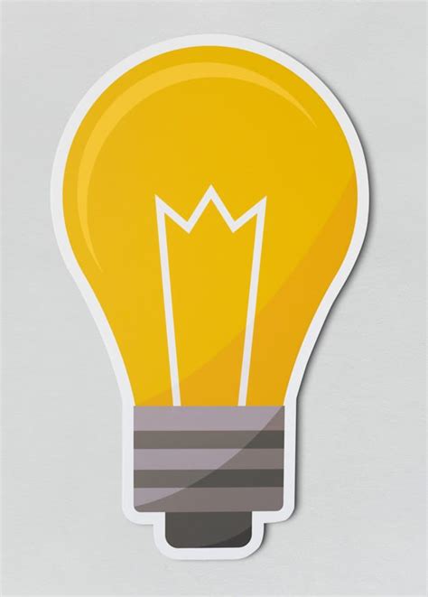 Free Creative 2D Light Bulb Mockup in PSD - DesignHooks