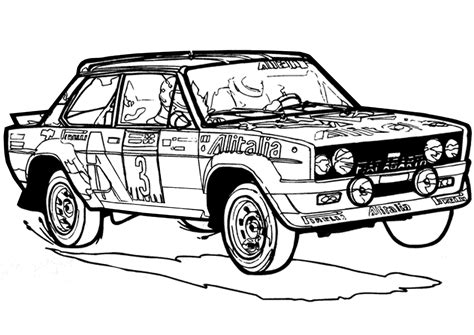 Раскраска Гоночные Машины Распечатать