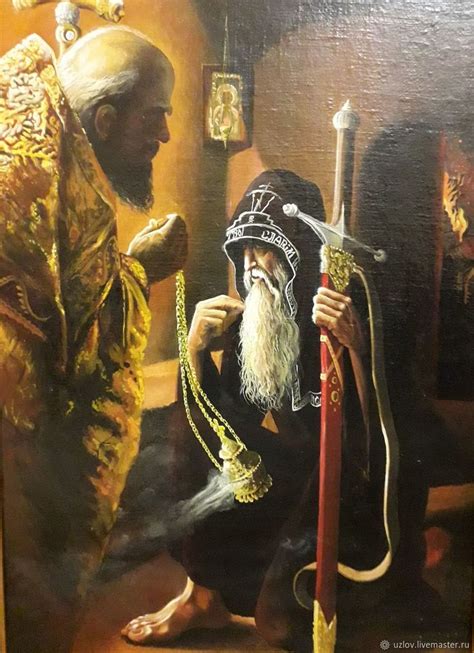 Картина маслом " Монах" 60-80см в интернет-магазине на Ярмарке Мастеров ...