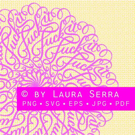 Fuck It Mandala SVG For Limited Commercial Use Etsy Australia