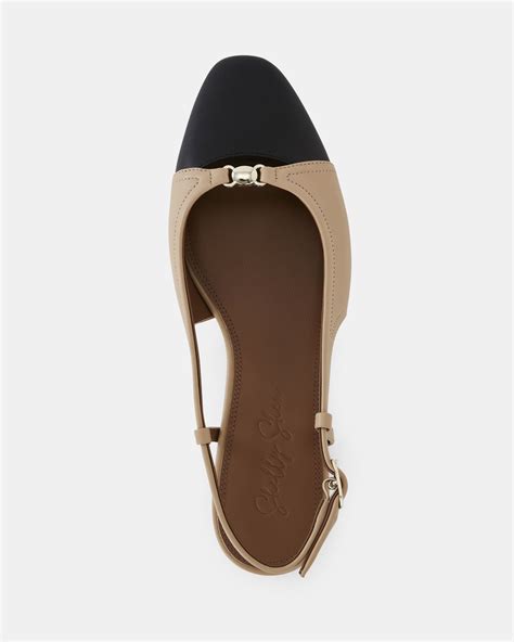 Buy LORAH Nude/Black flats Online at Shoe Connection