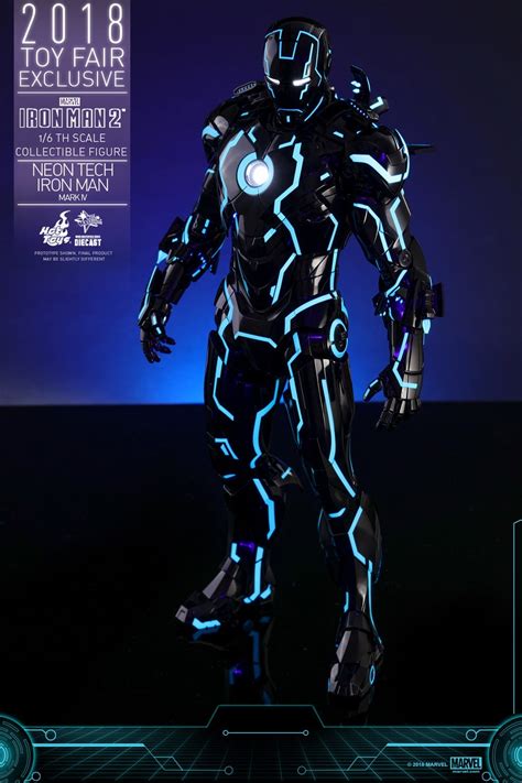 Summer Exclusive Hot Toys Neon Tech Iron Man Mk Iv Figures