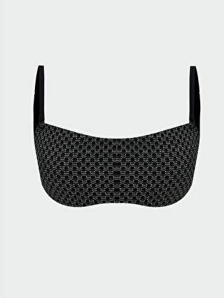 LCW DREAM Siyah Çıkarılabilir Pedli Desenli Kadın Bikini Üst S5JO83Z8