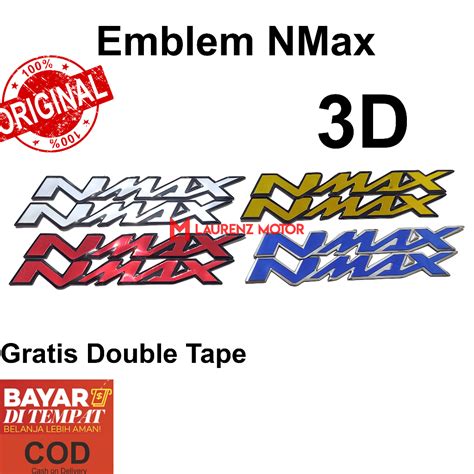 Jual Emblem NMax 3D Logo Sticker Sepasang Kanan Kiri Yamaha Shopee