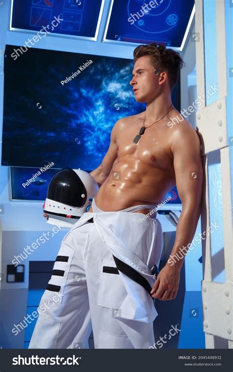Handsome Athletic Guy Naked Torso Astronaut Stock Photo Shutterstock