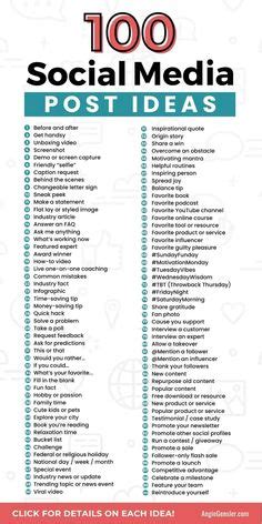 Get These 100 Ideas Of What To Post On Social Media In 2024 Social