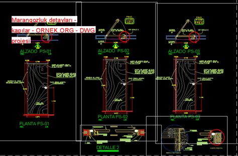 Marangozluk Detaylar Kap Lar Dwg Projesi Autocad Projeler