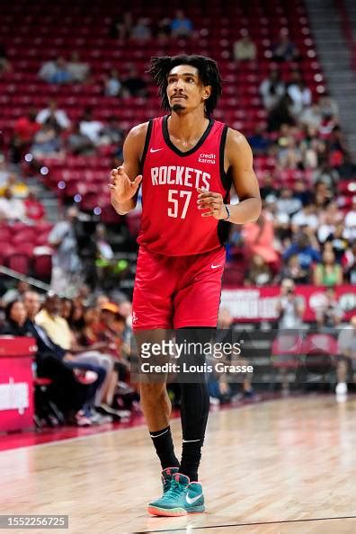 Jermaine Samuels Jr 57 Of The Houston Rockets Looks On In The News