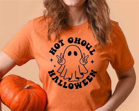 Hot Ghoul Halloween SVG Halloween Svg Peace Ghost Svg Etsy