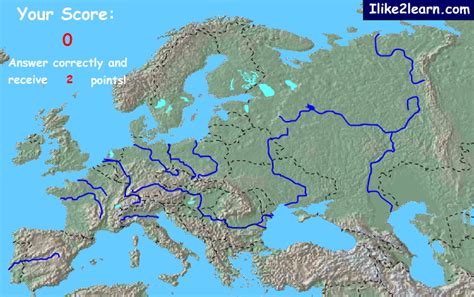 European Rivers Rivers Of Europe Ilike2learn Interactive Maps