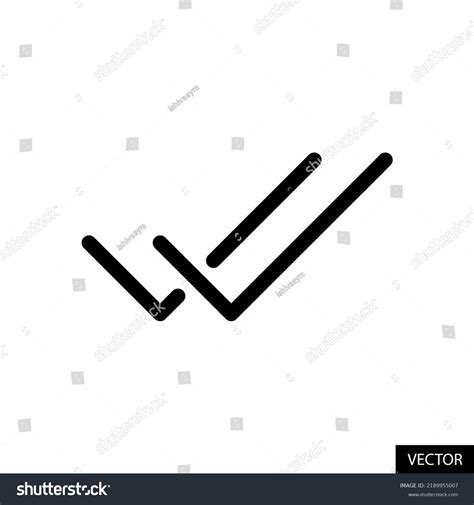 Double Check Mark Double Tick Delivered Stock Vector (Royalty Free