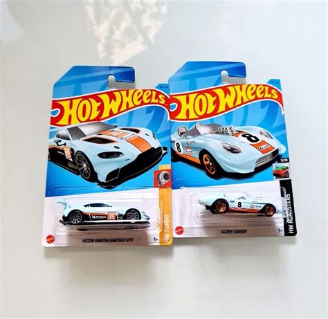 Hot Wheels Gulf Aston Martin Vantage Gte Glory Chaser Hotwheels Turbo Roadsters Hobbies Toys