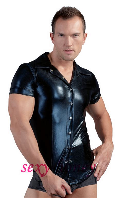 Popular Sexy Leather Lingerie PU Clubwear For Male Male Lingerie And Leather Lingerie