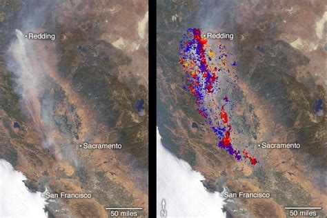 California Wildfires Nasa Images Taken From Space Show The Horrifying