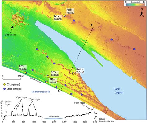 The Location Of The Particle Size Samples And OSL Ages Around Tuzla