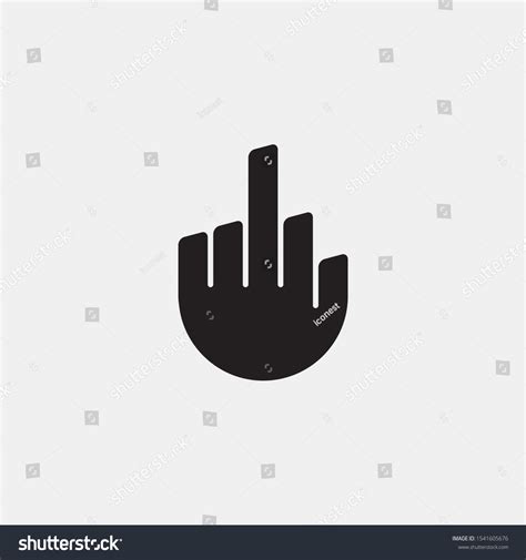 Fuck Hand Logo Black Symbol Stock Vector Royalty Free Shutterstock