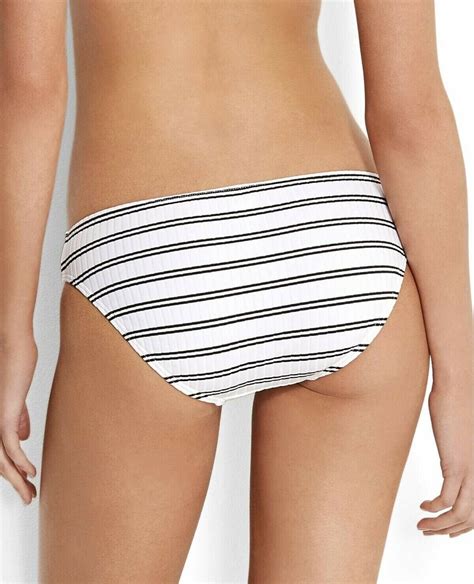 Seafolly Bikini Brief Inka Stripe Size Eden White Hipster Swimwear