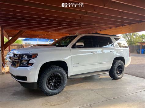 2017 Chevrolet Tahoe With 17x8 12 Fuel Rebel And 295 70r17 Nitto Ridge Grappler And Leveling