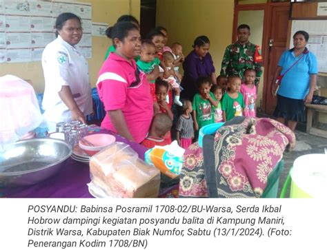 Wujudkan Sehat Babinsa Rutin Dampingi Kegiatan Posyandu Balita Dan Ibu