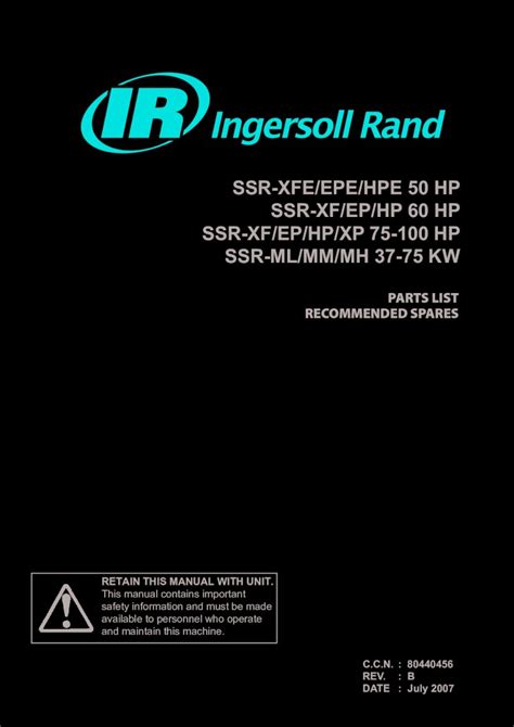 Pdf Ingersollrand Parts Book Dokumen Tips