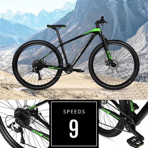 Hyper Carbon Fiber Men S Mountain Bike Black Green