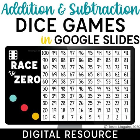 Addition & Subtraction Dice Games - Tales from Outside the Classroom