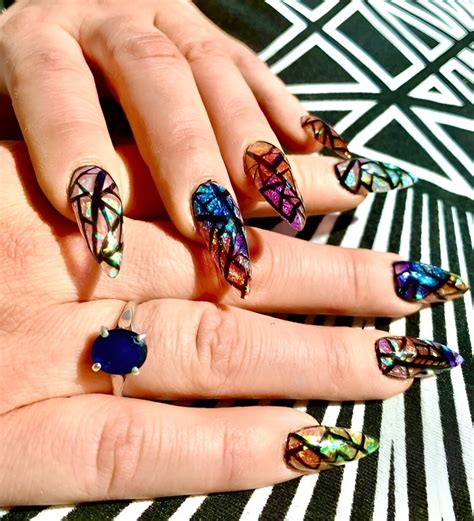 30 Majestic Glass Stained Nail Art Designs To Make You A Queen