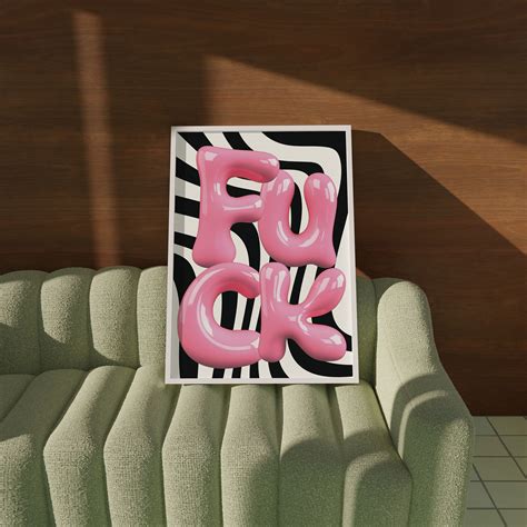 Fuck Printable Poster Funny Art Prints Sassy Quote Poster Swear Print Trippy Wall Art