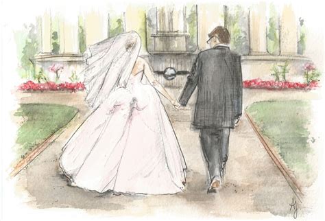 Bridal Sketch Bespoke Wedding Sketch Simple Ceremony Etsy