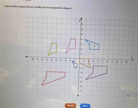 Solved Select All The Shapes That Are Similar But Not Congruent To