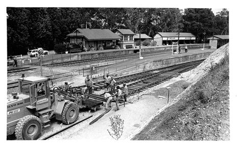 Belair Railway Station Laying The Wooden Sleepers For The New Railcar