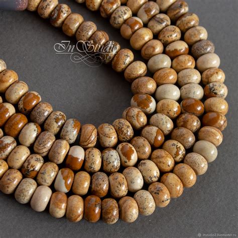 Яшма пейзажная бусины рондели 8х5 мм купить в интернет-магазине Ярмарка ...