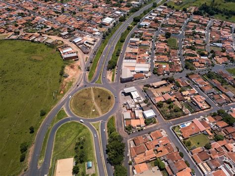 Vista aérea da cidade de santa rosa do viterbo são paulo brasil