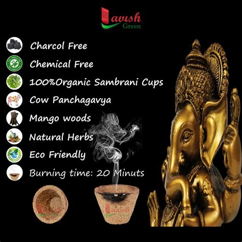 Lavish Guggal Dhuna Cow Panchgavya Dhuni Cups Sambrani Dhoop Cups