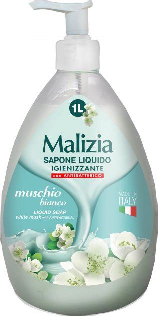 Жидкое мыло Malizia Белый Мускус с дозатором 1000 мл (8003510033409 ...