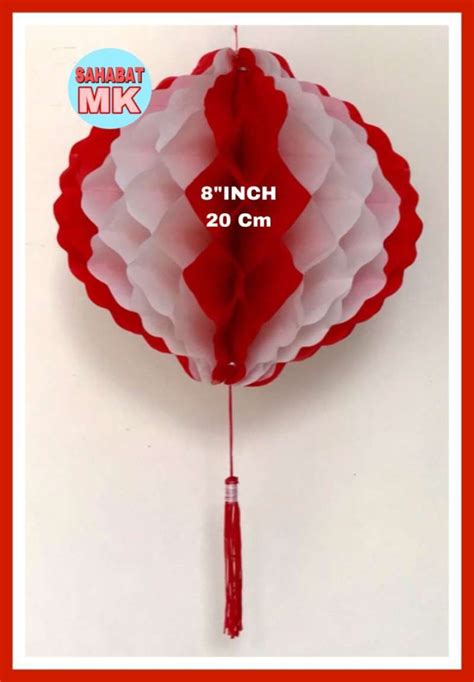 Promo LAMPION MERAH PUTIH PVC 3M 3P HIASAN 17 AGUSTUS DEKORASI HUT