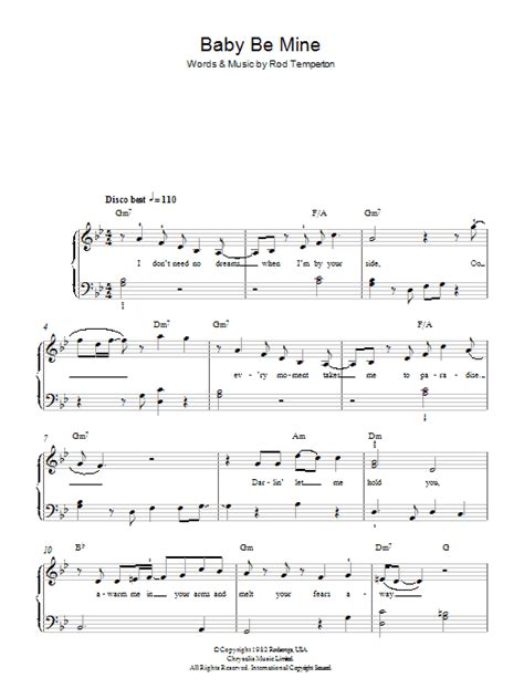Baby Be Mine By Michael Jackson Sheet Music For Easy Piano At Sheet