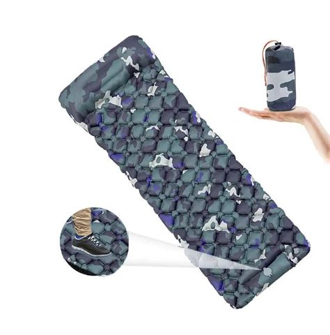 Коврик туристический самонадувающийся хаки, надувной матрас с подушкой ...