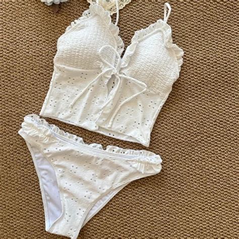 Mùa hè mới về áo tắm hai mảnh bikini gợi cảm cao cấp dành cho nữ cảm giác tách rời thuần khiết