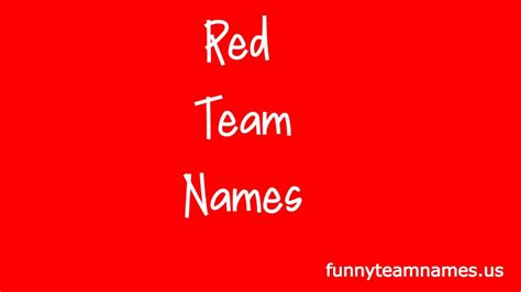 200 Top Cool Red Team Names Ideas 2023