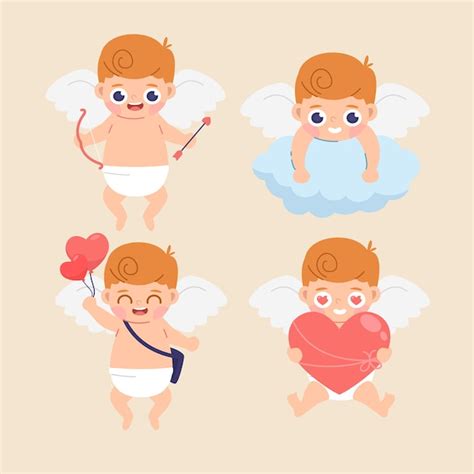 Cole O Plana De Personagens De Cupido Do Dia Dos Namorados Vetor Gr Tis