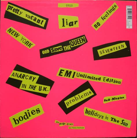 God Save The Sex Pistols Never Mind The Bollocks United Kingdom St Anniversary Pressing