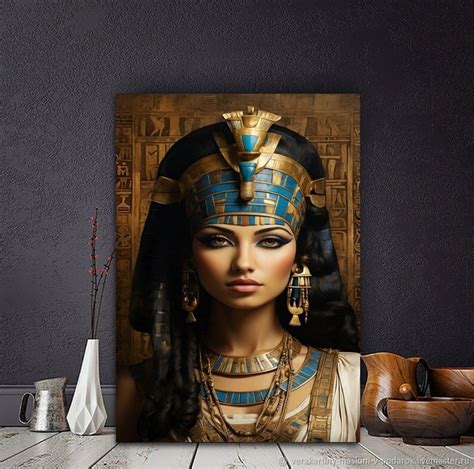 Клеопатра Картина маслом на холсте с душой Примерка в интерьер в ...