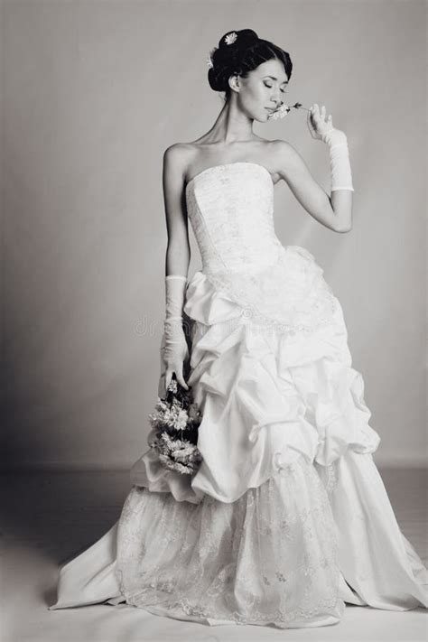 Brunette Bride Stock Photo Image Of Caucasian Gown 23233286