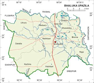 Maps Of Bangladesh Political Map Of Bhaluka Upazila