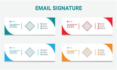 Minimalist Email Signature Template Design Business Modern Email